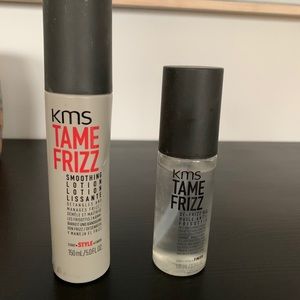 KMS Tame Frizz lotion and oil.